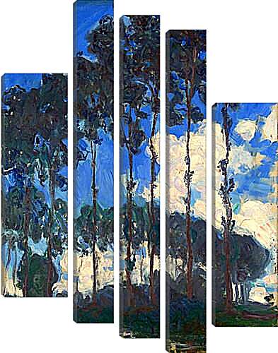 Модульная картина - Poplars on the Epte 2. Клод Моне