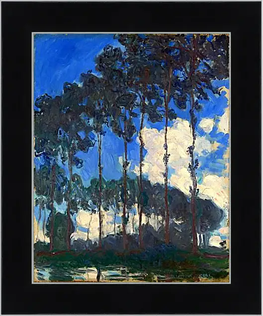 Картина в раме - Poplars on the Epte 2. Клод Моне