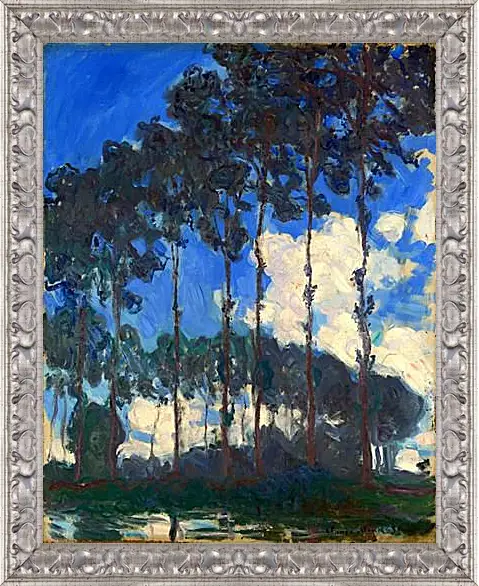 Картина в раме - Poplars on the Epte 2. Клод Моне