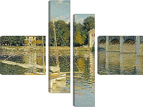 Модульная картина - The Bridge at Argenteuil. Клод Моне