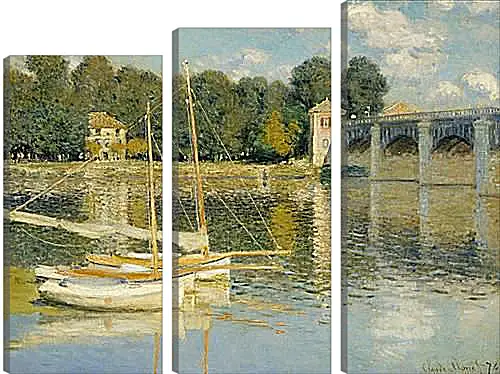 Модульная картина - The Bridge at Argenteuil. Клод Моне