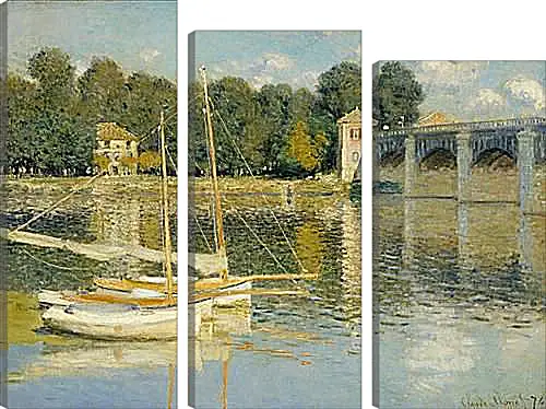 Модульная картина - The Bridge at Argenteuil. Клод Моне