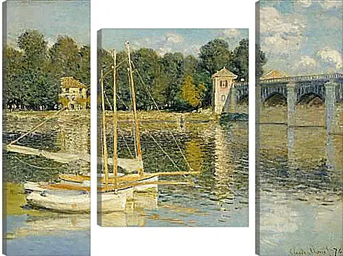 Модульная картина - The Bridge at Argenteuil. Клод Моне