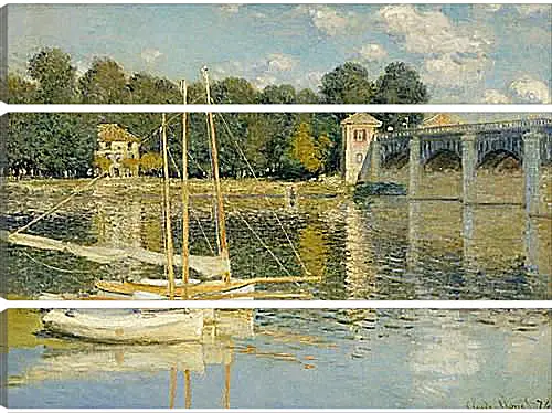 Модульная картина - The Bridge at Argenteuil. Клод Моне