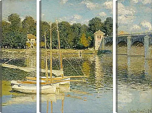 Модульная картина - The Bridge at Argenteuil. Клод Моне