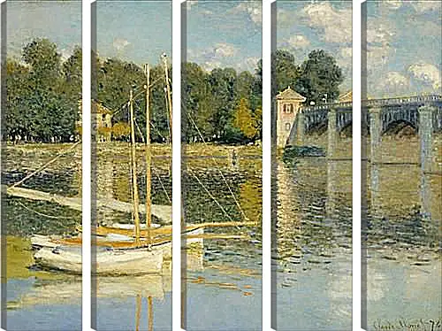 Модульная картина - The Bridge at Argenteuil. Клод Моне