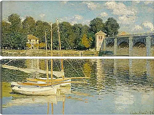 Модульная картина - The Bridge at Argenteuil. Клод Моне