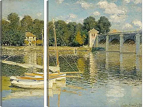 Модульная картина - The Bridge at Argenteuil. Клод Моне