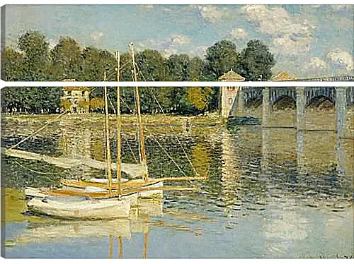 Модульная картина - The Bridge at Argenteuil. Клод Моне