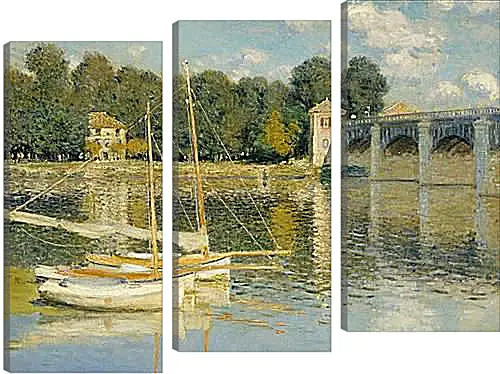 Модульная картина - The Bridge at Argenteuil. Клод Моне