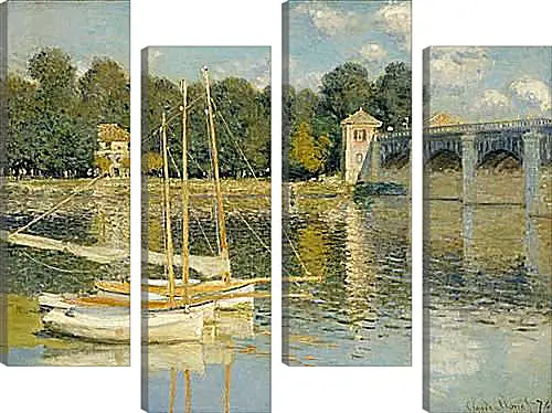 Модульная картина - The Bridge at Argenteuil. Клод Моне