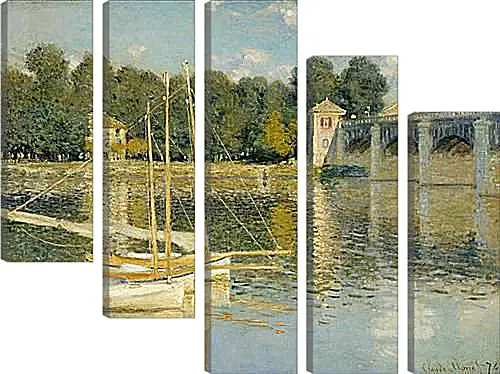 Модульная картина - The Bridge at Argenteuil. Клод Моне