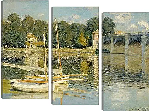 Модульная картина - The Bridge at Argenteuil. Клод Моне