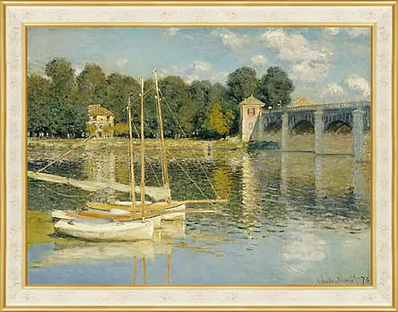 Картина в раме - The Bridge at Argenteuil. Клод Моне