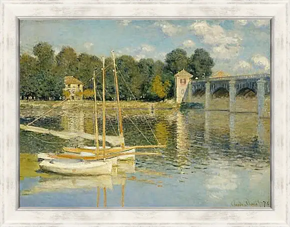 Картина в раме - The Bridge at Argenteuil. Клод Моне