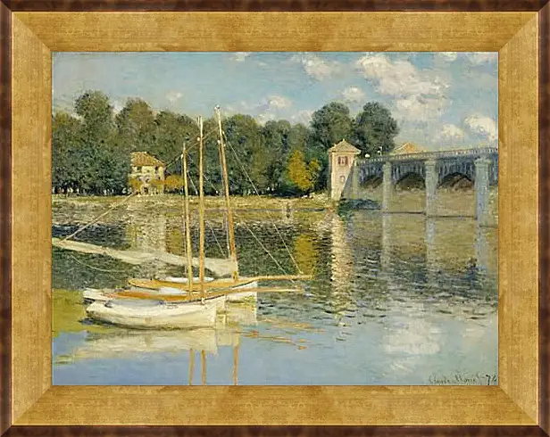 Картина в раме - The Bridge at Argenteuil. Клод Моне