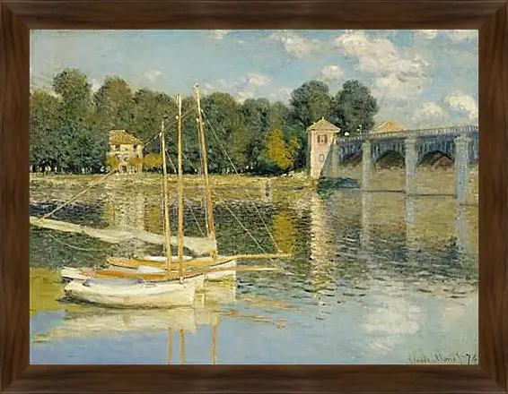 Картина в раме - The Bridge at Argenteuil. Клод Моне