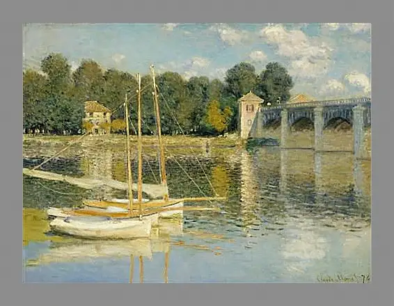 Картина в раме - The Bridge at Argenteuil. Клод Моне