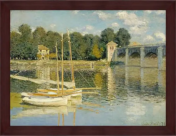 Картина в раме - The Bridge at Argenteuil. Клод Моне