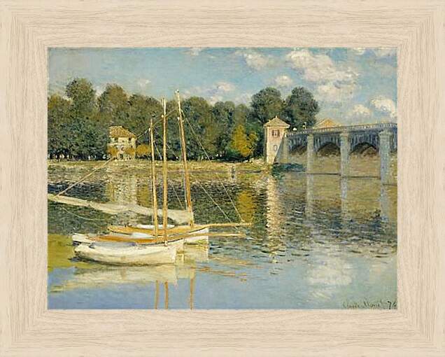 Картина в раме - The Bridge at Argenteuil. Клод Моне