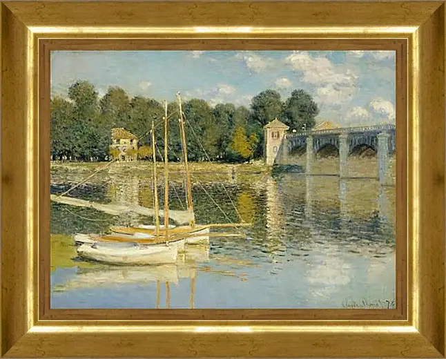 Картина в раме - The Bridge at Argenteuil. Клод Моне