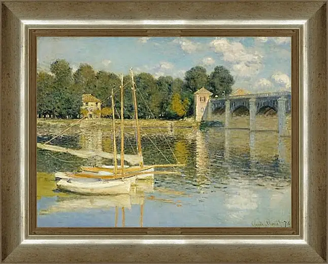 Картина в раме - The Bridge at Argenteuil. Клод Моне