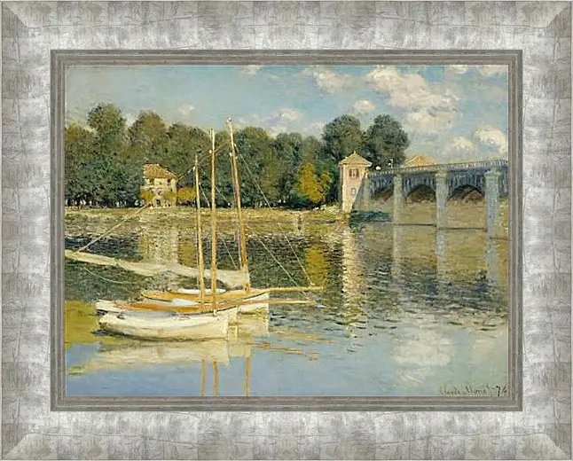 Картина в раме - The Bridge at Argenteuil. Клод Моне