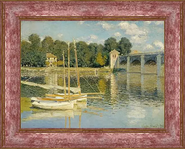 Картина в раме - The Bridge at Argenteuil. Клод Моне