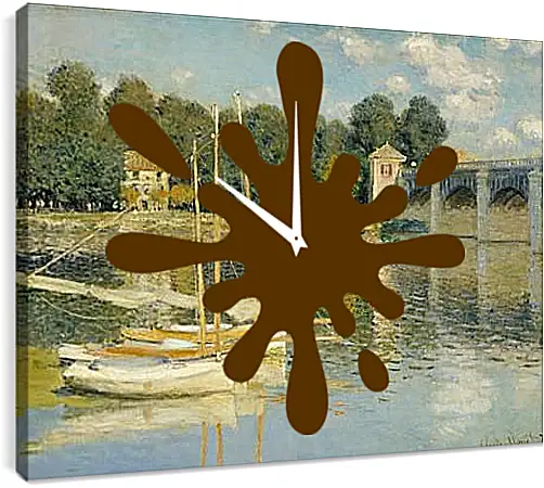 Часы картина - The Bridge at Argenteuil. Клод Моне