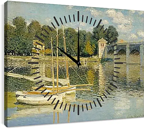 Часы картина - The Bridge at Argenteuil. Клод Моне