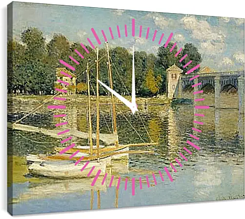 Часы картина - The Bridge at Argenteuil. Клод Моне