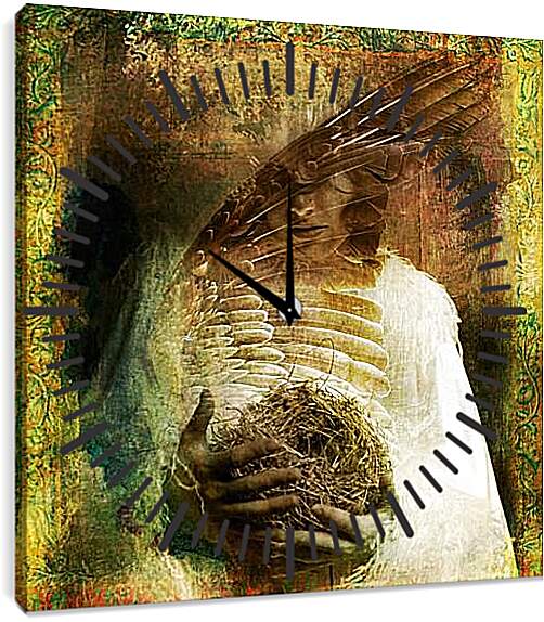 Часы картина - The Bird Madonna. Сальвадор Дали