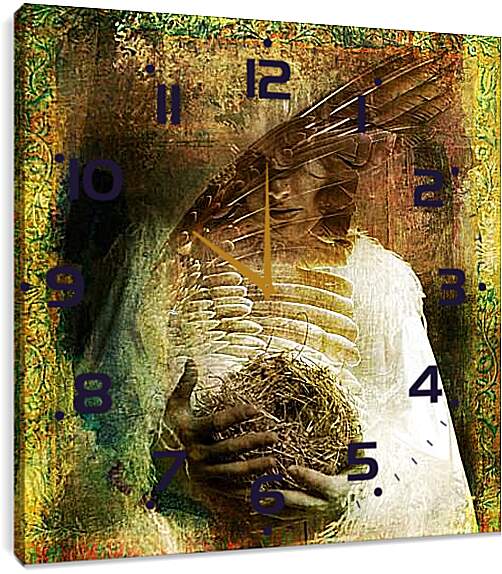 Часы картина - The Bird Madonna. Сальвадор Дали