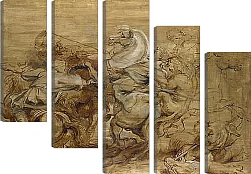 Модульная картина - A Lion Hunt. Питер Пауль Рубенс