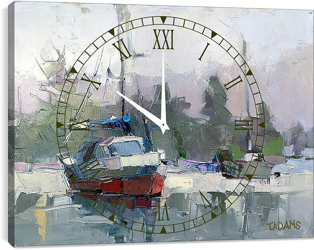Часы картина - Лодки