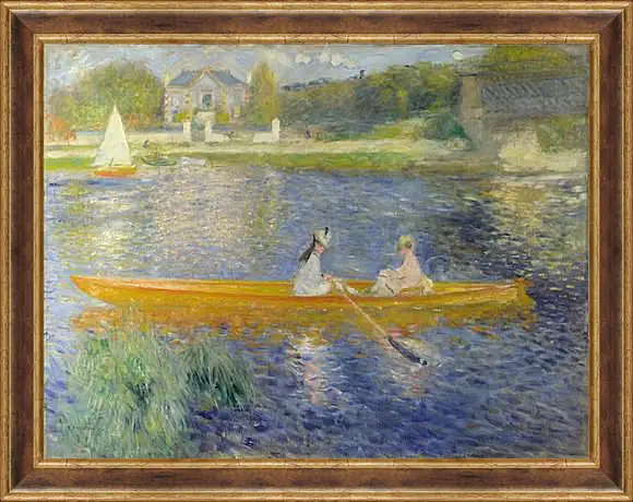 Картина в раме - The Seine At Asnieres Aka The Skiff. Пьер Огюст Ренуар