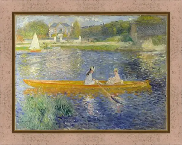 Картина в раме - The Seine At Asnieres Aka The Skiff. Пьер Огюст Ренуар