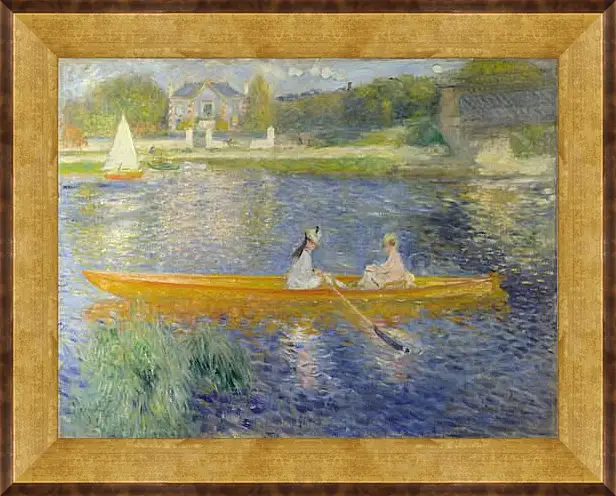 Картина в раме - The Seine At Asnieres Aka The Skiff. Пьер Огюст Ренуар