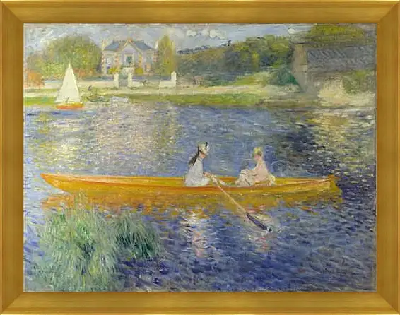 Картина в раме - The Seine At Asnieres Aka The Skiff. Пьер Огюст Ренуар