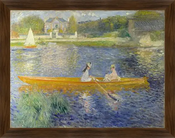 Картина в раме - The Seine At Asnieres Aka The Skiff. Пьер Огюст Ренуар