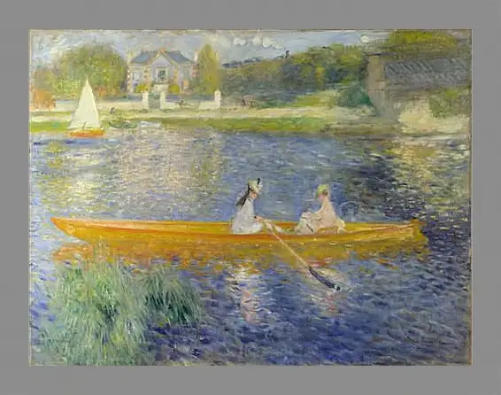 Картина в раме - The Seine At Asnieres Aka The Skiff. Пьер Огюст Ренуар