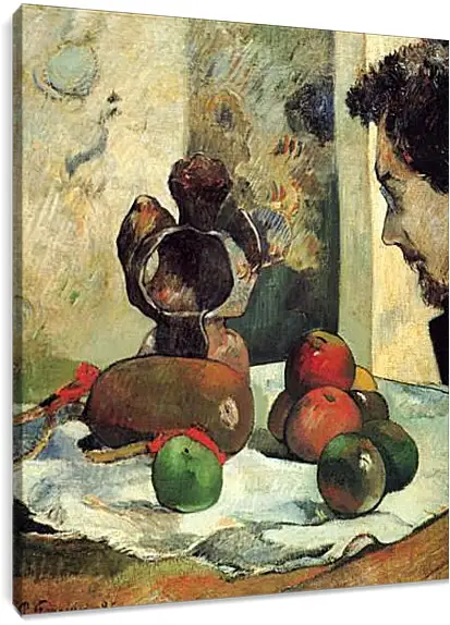 Постер и плакат - Still Life with Profile of Laval. Поль Гоген