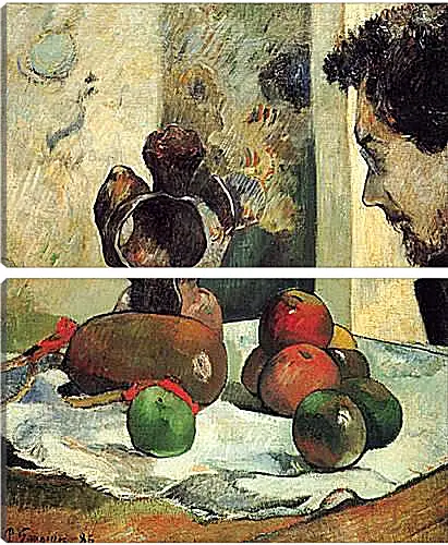 Модульная картина - Still Life with Profile of Laval. Поль Гоген