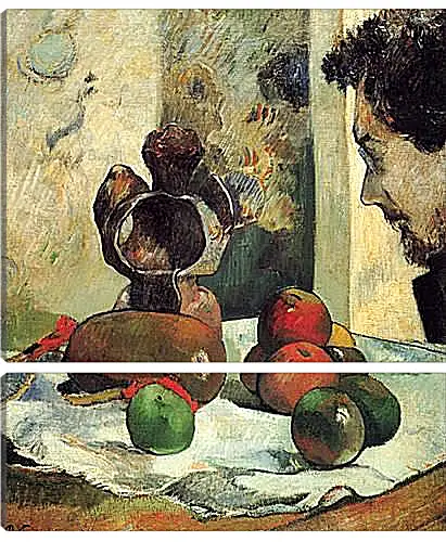 Модульная картина - Still Life with Profile of Laval. Поль Гоген