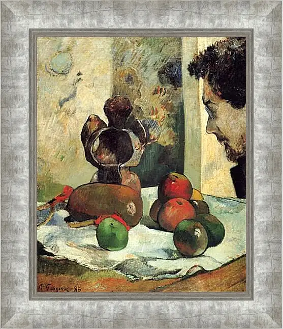 Картина в раме - Still Life with Profile of Laval. Поль Гоген