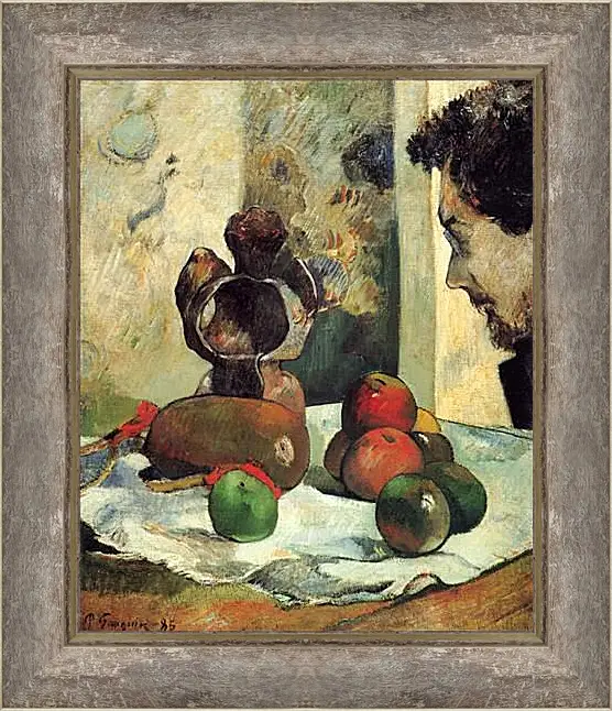 Картина в раме - Still Life with Profile of Laval. Поль Гоген