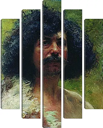 Модульная картина - Этюд мужской головы. Маковский Константин
