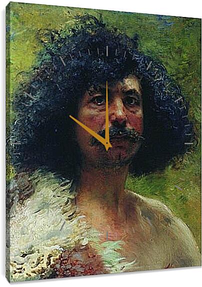 Часы картина - Этюд мужской головы. Маковский Константин
