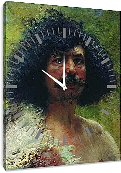 Часы картина - Этюд мужской головы. Маковский Константин