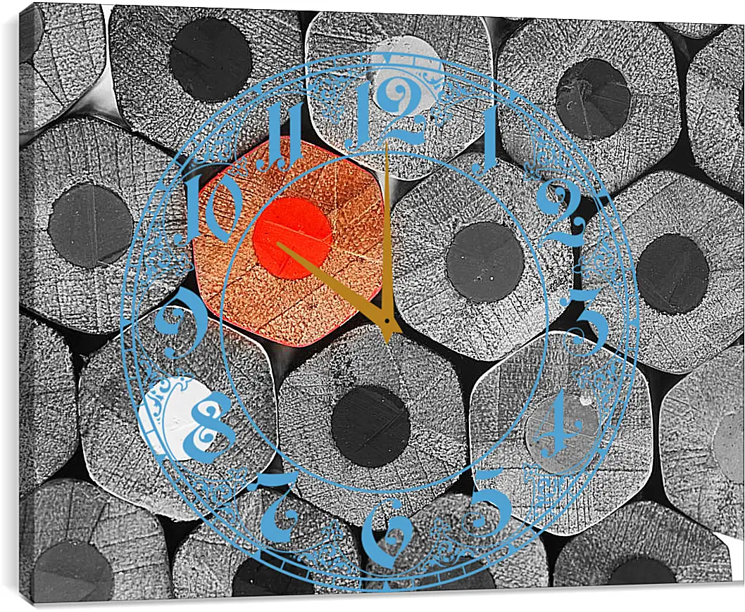 Часы картина - Карандаши